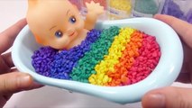 Baby Doll Bath Time Toilet Poop Doctor Syringe Slime Learn Colors Toy Surprise Eggs