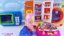 Pororo Refrigerator with Ice Dispenser Filled by Paw Patrol Baby Dolls Marshall Skye Fun Kids Video