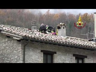 Ussita - Terremoto. Messa in sicurezza (25.11.16)