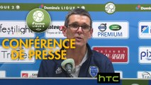 Conférence de presse ESTAC Troyes - Clermont Foot (1-0) : Jean-Louis GARCIA (ESTAC) - Corinne DIACRE (CF63) - 2016/2017