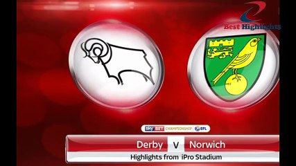Derby County VS Norwich City 1-0 Highlights Championship 25-11-2016