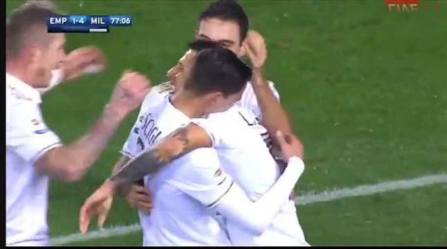 Gianluca Lapadula - GOAL - Empoli 1-4 AC Milan 26.11.2016