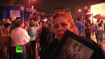 Cuban-Americans pour onto the streets of Little Havana in Florida after hearing of Castro’s death