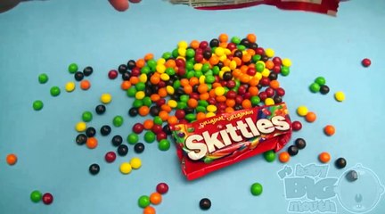 Learn Colours with Surprise Eggs and a Skittles Rainbow! Fun Learn Colours Christmas Edition M&M!