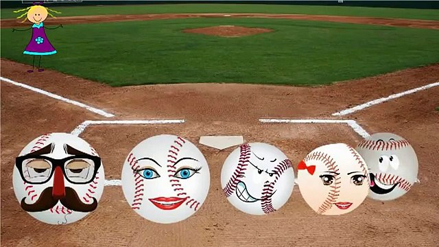 Finger Family Rhymes BASEBALL Cartoons for Children | BASEBALL 2D Cartoon Rhymes