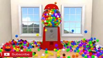 LEARN COLORS with Surprise Eggs - Learn Colors Gumball Machine 3D Rainbow Eggs Color Balls for Kids