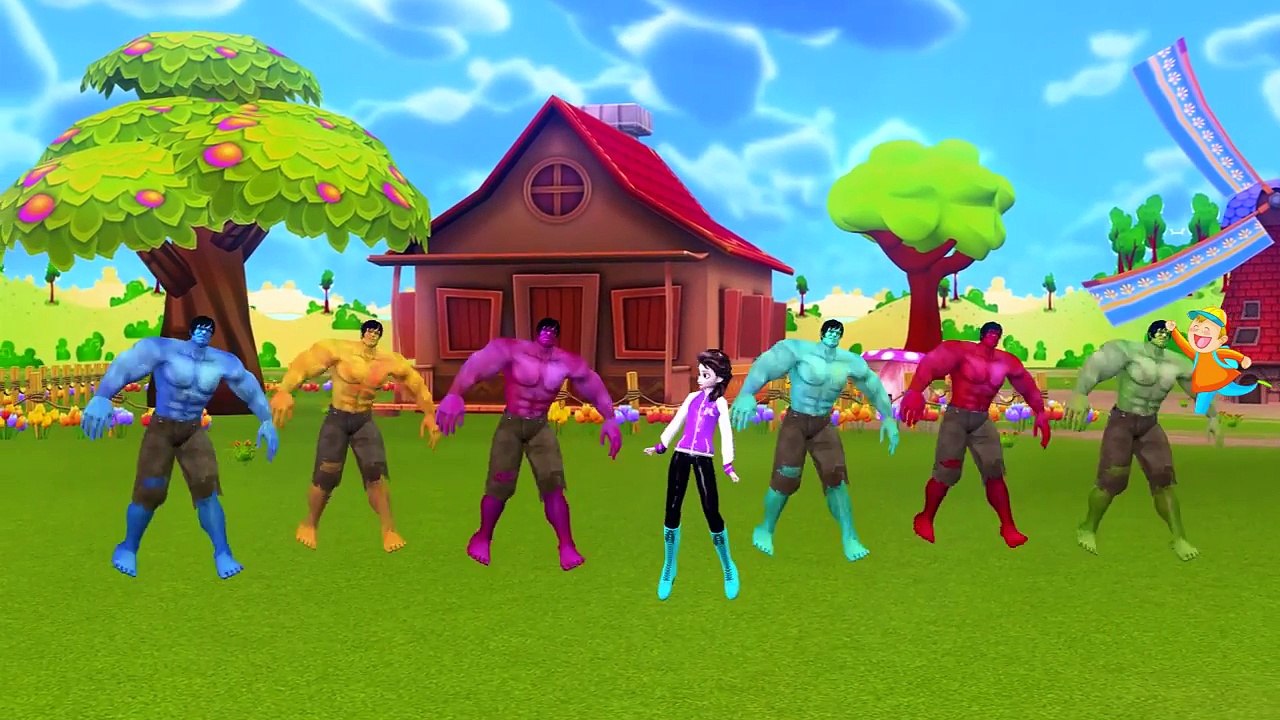 Colors Hulk Finger Family | Hot Cross Buns | Five Little Monkeys And Children Nursery Rhymes