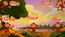 Five Little Monkeys jumping on the bed Nursery Rhyme Five Little Monkeys Song for Children