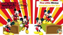 Five Little Mickey Jumping on the Bed - Kids song - Nursery Rhymes