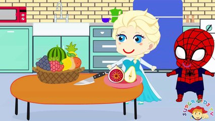 Spiderman and Frozen Elsa Baby Lose Her Hair Makeup Prank Crying! Spiderman Superheroes In Real Life