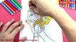 Snow Queen Elsa Coloring Pages For Kids ♥ Learn Colors For Kids