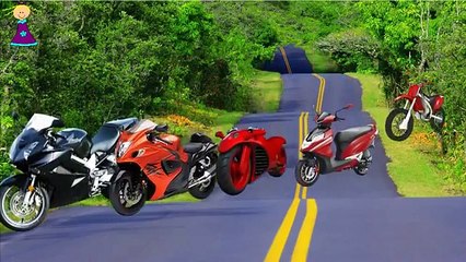 Finger Family Rhymes for Children MOTORCYCLE Cartoons | MOTORCYCLE Cartoon Finger Family Children Nu