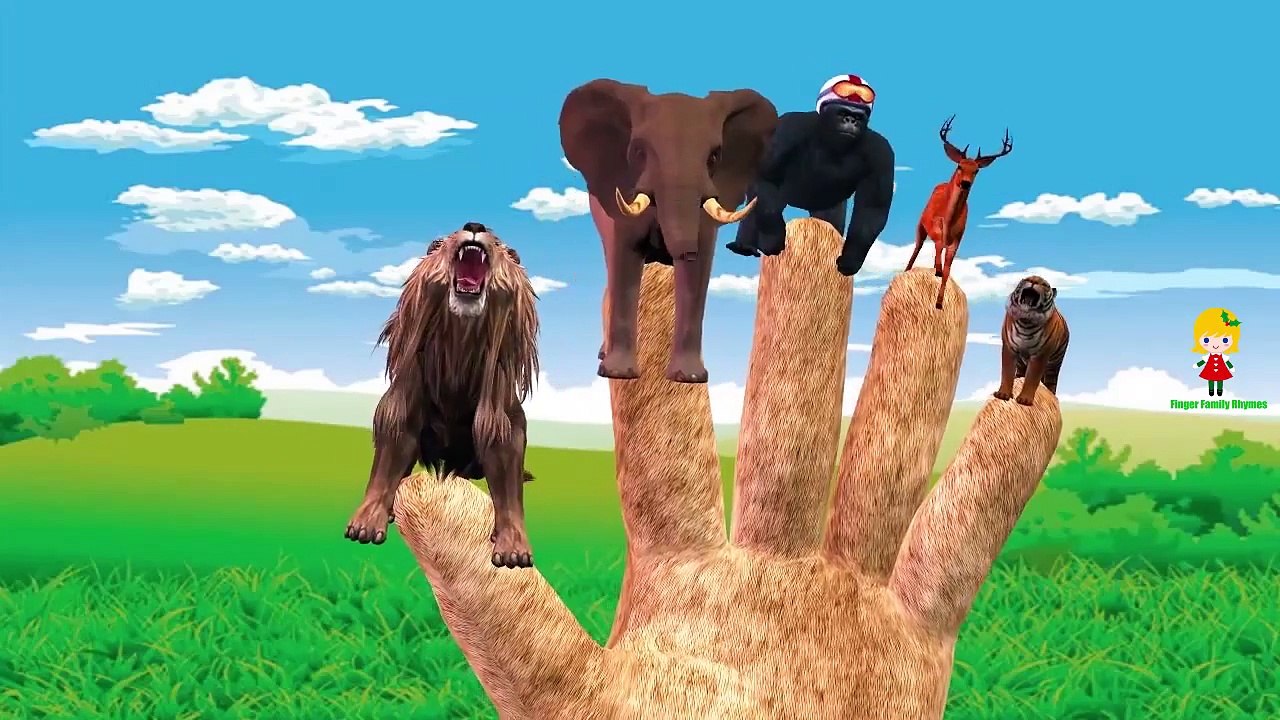 Finger Family Nursery Rhymes for Babies Animals Cartoons | Finger Family Children Nursery Rhymes