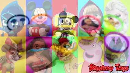 PJ Masks Game - Play Doh Surprise Princess Moana, Paw Patrol Tracker, Peppa Pig, Masha, Frozen Elsa