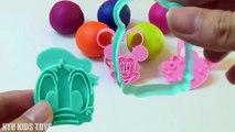 Learn Colours with Play Doh *Creative Play dough with Hello Kitty Donald Duck Mickey Mouse Molds Fun