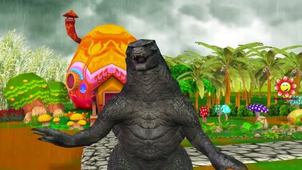 Download Video: Godzilla Cartoons Rain Rain Go Away Children Nursery Rhymes | Godzilla Nursery Rhymes For Babies