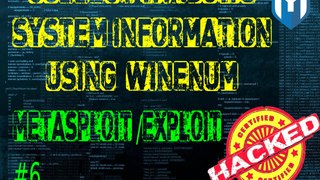 Metasploit/Exploit 6# How to get Windows system info using Winenum in Metasploit