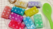 Lego block Milk Gummy Pudding Learn Colors Slime Toy Surprise Eggs