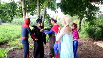 Frozen Elsa Birthday Party! w/ Spiderman, Anna, Spidergirl, Hulk, Superman & Maleficient