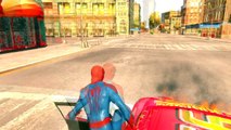 Disney Pixar Cars Lightning McQueen with Spiderman Nursery Rhymes Songs