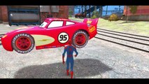 Spiderman COLORS Wheels On The Bus - Custom McQueen CARS & Nursery Rhymes Songs for Children