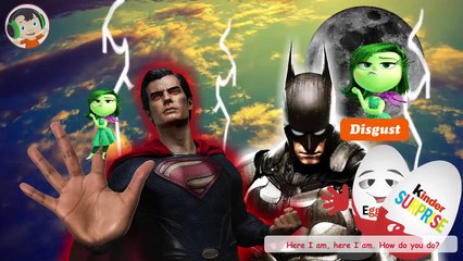 Batman vs Superman and Inside Out Finger Family Song (Open Egg Surprise) Nursery Rhymes