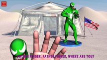 GREEN VENOM SING KARAOKE Finger Family | Nursery Rhymes for Children | 3D Animation