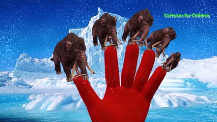 Ice Age Mammoth Elephant Attack | Frozen Mammoth Animal Finger Family Nursery Rhymes