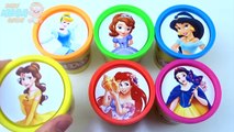 Сups Stacking Toys Play Doh Clay Princess Disney Learn Colors for Kids
