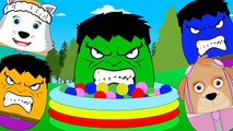New BALL PIT Show Kids Surprise Eggs | Avengers Hulk Paw Patrol skye Everest Color Balls #Animation