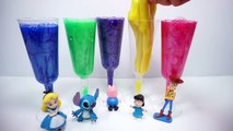Learn Colors Clay Slime Surprise Toys Crystal Slime Disney Princess Snoopy Animal Compliation