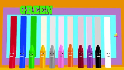 DUCK DUCK TV COLORS For KIds | Teach Colours | Crayons 3D Learning Video for Babies