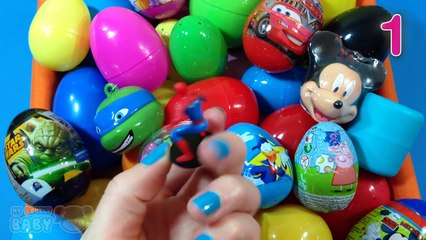New Huge 60 Surprise Eggs Opening Kinder Surprise Peppa Pig Minnie Mouse Hello Kitty SpongeBob Toys