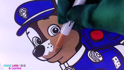 Nickelodeon Chase Paw Patrol Coloring Page! Fun Coloring Activity for Kids Toddlers Children