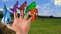 Wild Animals Colors Dinosaurs Tiger Finger Family | Colours Dinosaurs Finger Family Nursery Rhymes