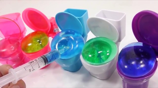 Toilet Chocolate Poop Slime Syringe Water Balloons Learn Colors Toy Surprise Eggs YouTube