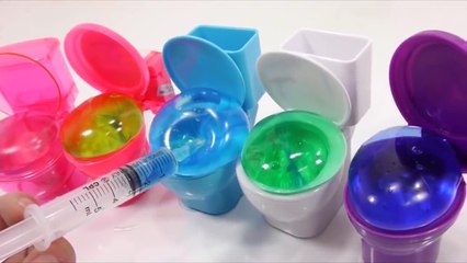 Toilet Chocolate Poop Slime Syringe Water Balloons Learn Colors Toy Surprise Eggs YouTube