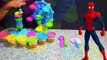 Learn Colors & Learn to Count: Surprise Toy Spiderman eats Play Doh Cupcake Fun Educational Videos