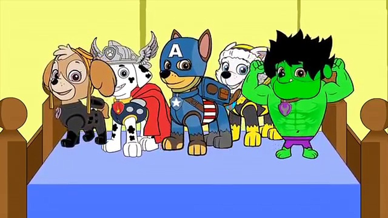 New Paw Patrol 5 Little Monkeys | Avengers, Chase, Thor, Marshall, Hulk, #Animation