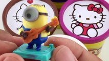 Сups Surprise Toys Play Doh Hello Kitty, Minion Collection Rainbow Colours Fun and Creative for kids