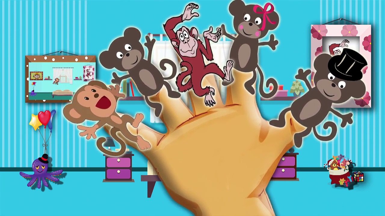 Five Little Monkey Finger Family Song Monkey Daddy Finger Song Nursery Rhymes Cookie Tv Video