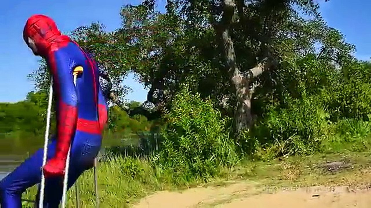 Superhero in Real Life Spiderman With Killer Crutches Vs Venom Super Hero Fights In Real Life Irl