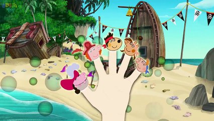 Peppa Pig and the Neverland pirates - Finger family song for children
