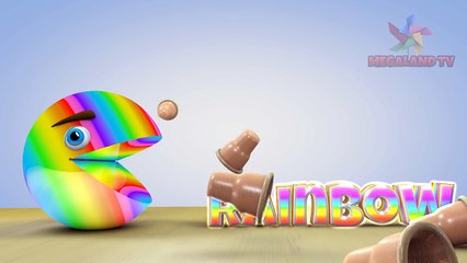 Learn Colors with 3D Pacman Soft Ice Cream for Kids Children Toddlers