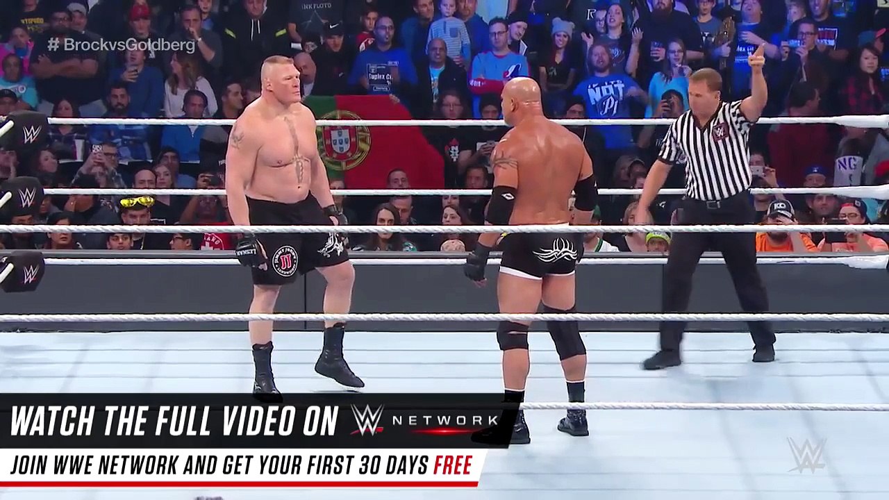 Goldberg vs  Brock Lesnar  Survivor Series 2016 on WWE Network