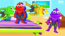 Five Little Superhero Play Doh Jumping on the Bed - 5 Little Monkeys Jumping On The Bed