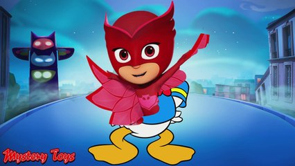 PJ Masks Catboy Owlette Gekko as Mickey Mouse Minnie Donald Duck Disney Junior Fun Videos For Kids