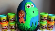 GIANT THE GOOD DINOSAUR Play Doh Surprise Egg - Disney Toys Arlo Spot Shopkins Hot Wheels Spiderman