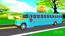 Wheels on the Bus Go Round and Round Nursery Rhymes | Most Popular Nursery Rhymes For Kids