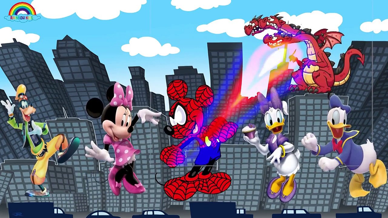 Mickey Mouse Spiderman Adventure & Friend Finger Family Songs & More Mickey Mouse Nursery Rhymes